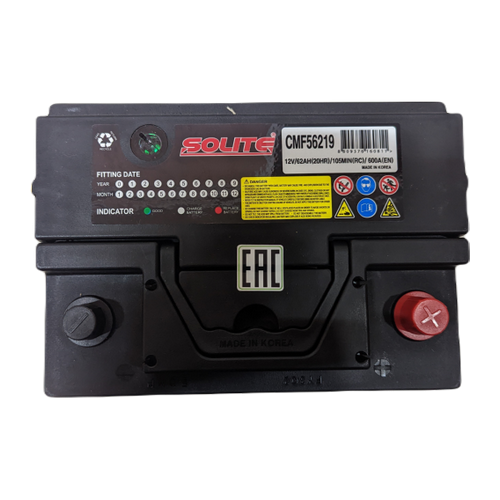 Автомобильный аккумулятор Solite 56219 62 Ач 600А обр. пол. (242x175x190) CMF