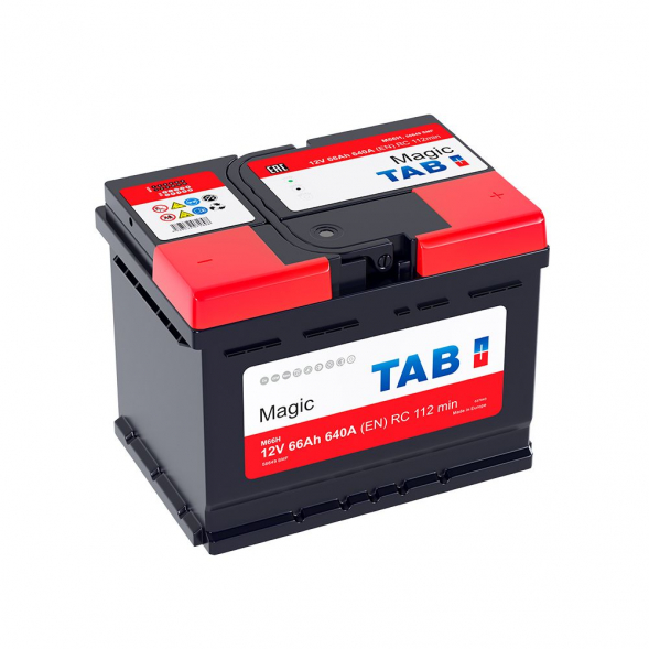 Автомобильный аккумулятор Tab Magic 66 Ач 640A обр. пол. 189065 (242x175x190) 56649 SMF M66H