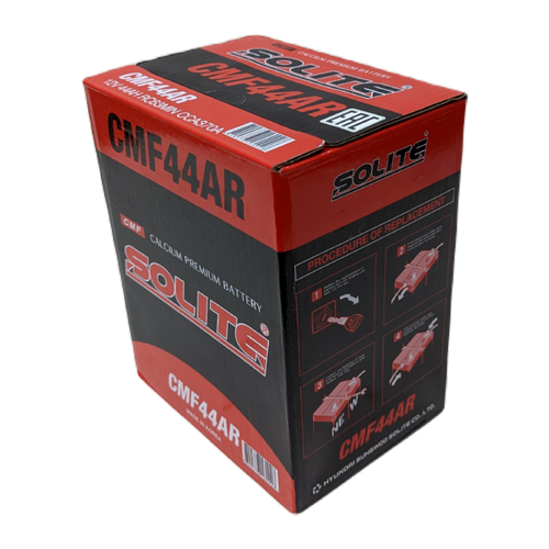 Автомобильный аккумулятор Solite 44AR 44 Ач 350А прям. пол. (187x127x219) с бортиком