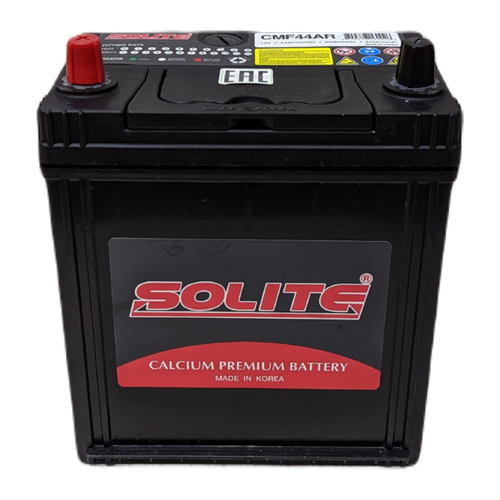 Автомобильный аккумулятор Solite 44AR 44 Ач 350А прям. пол. (187x127x219) с бортиком