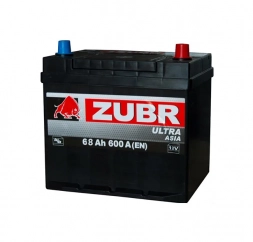 Аккумулятор ZUBR Premium Asia 68 Ач 670А обр. пол. (232x173x225) ZPA680 нижний борт