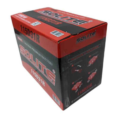 Автомобильный аккумулятор Solite 115D31R BH 95 Ач 750A прям. пол. (301x175x225) с бортиком