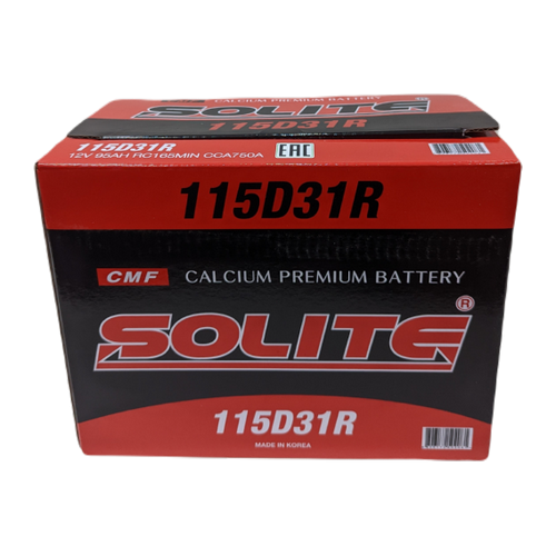 Автомобильный аккумулятор Solite 115D31R BH 95 Ач 750A прям. пол. (301x175x225) с бортиком