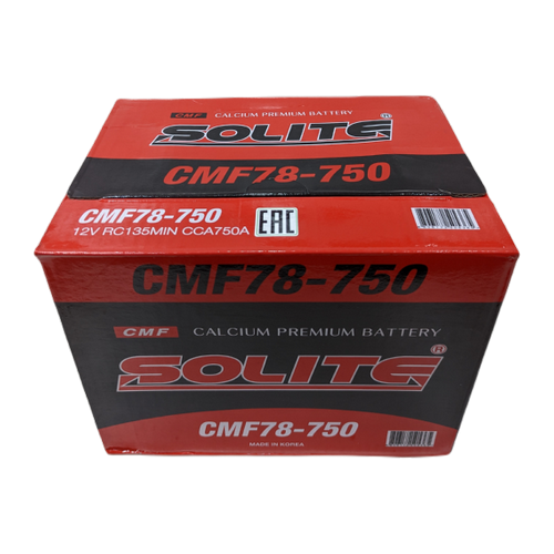 Автомобильный аккумулятор Solite 78-750 85 Ач 750А (260x179x184) RC 135 min, боковые клеммы