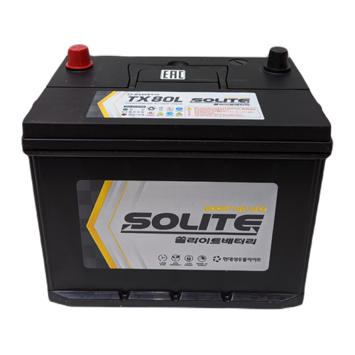 Автомобильный аккумулятор Solite TAXI 80L 80Ач 640A обр. пол. (262x175x220) с бортиком