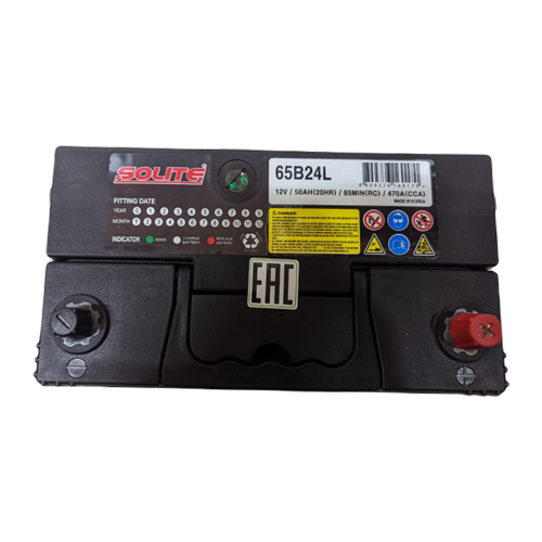Автомобильный аккумулятор Solite 65B24L 50 Ач 470A обр. пол. (236x128x220) узкие кл.