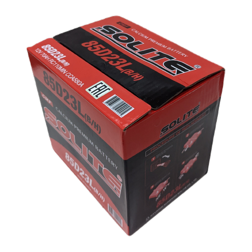 Автомобильный аккумулятор Solite 85D23L BH 70 Ач 580A обр. пол. (230x173x205) с бортиком