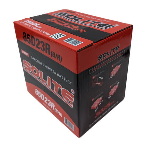 Автомобильный аккумулятор Solite 85D23R BH 70 Ач 580A прям. пол. (230x173x205) с бортиком