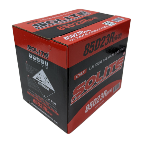 Автомобильный аккумулятор Solite 85D23R BH 70 Ач 580A прям. пол. (230x173x205) с бортиком