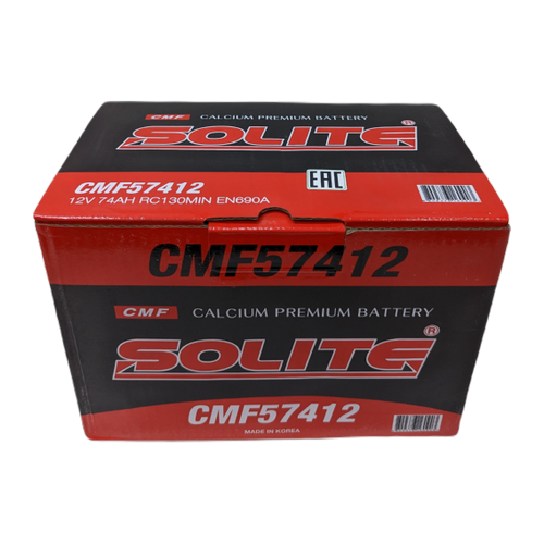 Автомобильный аккумулятор Solite 57412 74 Ач 690А обр. пол. (278x175x190) CMF