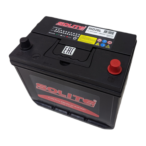Автомобильный аккумулятор Solite 95D26L BH 85 Ач 650A обр. пол. (260x168x220) с бортиком
