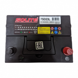 Аккумулятор Solite 75D23L BH 65 Ач 550A обр. пол. (232x173x225) с бортиком