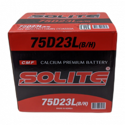 Аккумулятор Solite 75D23L BH 65 Ач 550A обр. пол. (232x173x225) с бортиком
