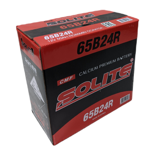 Автомобильный аккумулятор Solite 65B24R 50 Ач 470A прям. пол. (236x128x220) узкие кл.