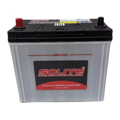 Автомобильный аккумулятор Solite 65B24R 50 Ач 470A прям. пол. (236x128x220) узкие кл.