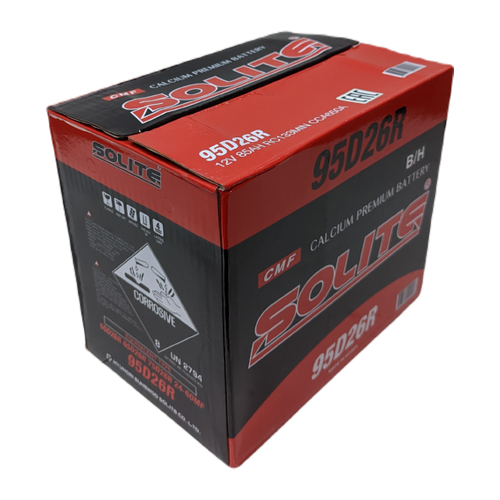 Автомобильный аккумулятор Solite 95D26R BH 85 Ач 650A прям. пол. (260x168x220) с бортиком