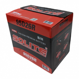 Аккумулятор Solite 95D26R BH 85 Ач 650A прям. пол. (260x168x220) с бортиком