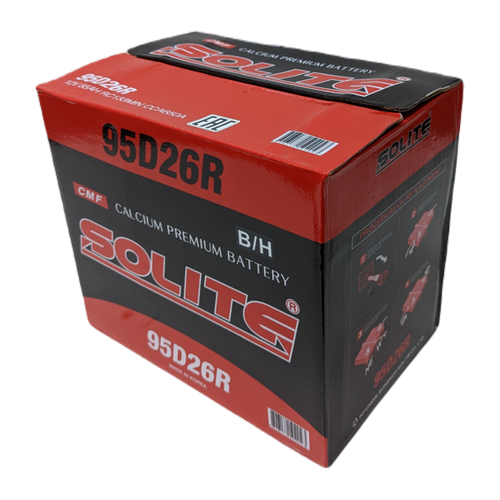 Автомобильный аккумулятор Solite 95D26R BH 85 Ач 650A прям. пол. (260x168x220) с бортиком
