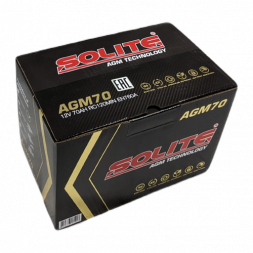 Аккумулятор Solite AGM 70 Ач 760A обр. пол. (278x175x190) Start Stop