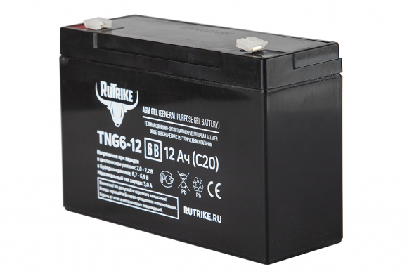 Аккумулятор RuTrike TNG6-12 (151x51x100) 6V 12 Ач С20 для ИБП (UPS)