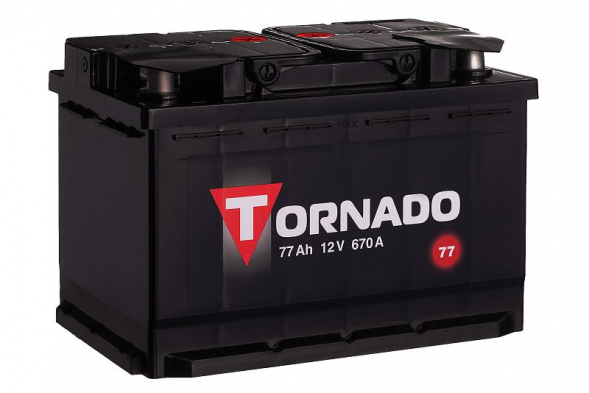 Автомобильный аккумулятор Tornado 77R 550A 278x175x190