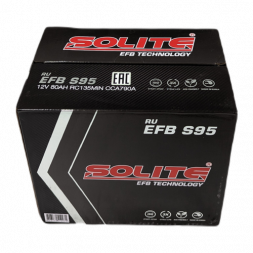 Аккумулятор Solite S95 80 Ач 790A обр. пол. (260x173x225) EFB Start Stop