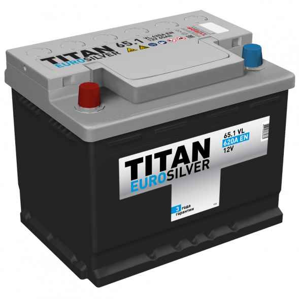 Автомобильный аккумулятор Titan Euro Silver 65L 650A 242x175x190