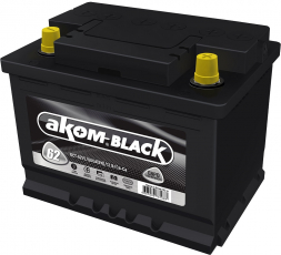 Аккумулятор АКОМ (Akom) BLACK 62 Ач 600A обр. пол. (242x175x190) Евро авто
