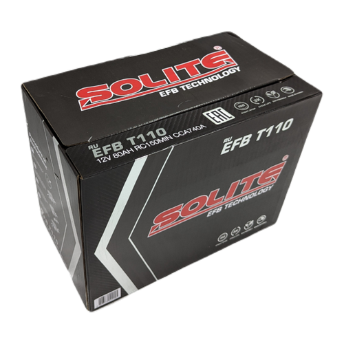 Автомобильный аккумулятор Solite EFB T110 Start-Stop (90R 880A 306x173x225)