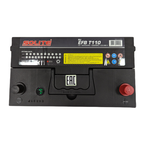 Автомобильный аккумулятор Solite EFB T110 Start-Stop (90R 880A 306x173x225)