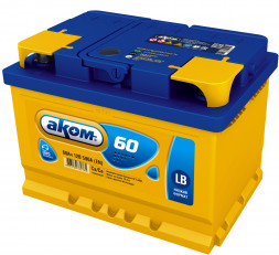 Аккумулятор АКОМ LB (Akom) 60 Ач 590A обр. пол. (242x175x175) низкий