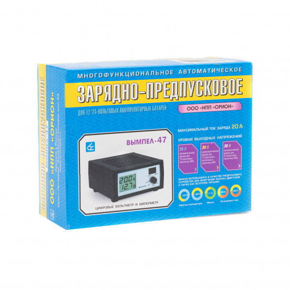 Зарядное устройство Вымпел 47 (автомат, 0-20А, 15/30В жк индикатор)