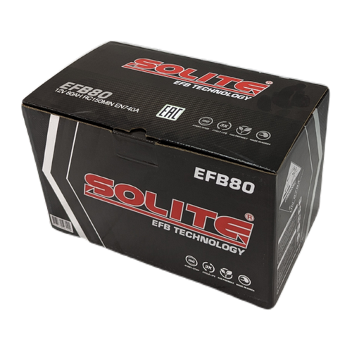 Автомобильный аккумулятор Solite EFB 80 Ач 740A обр. пол.  (315x175x190) Start Stop