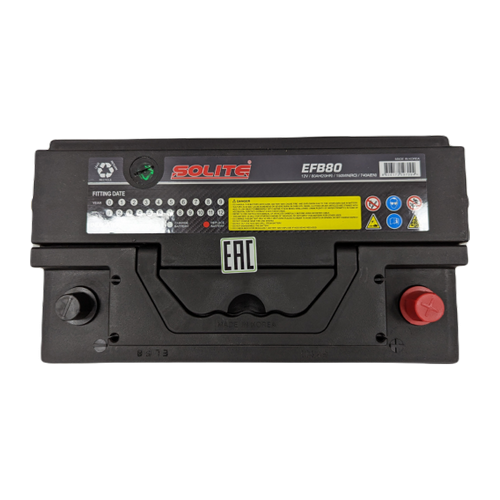 Автомобильный аккумулятор Solite EFB 80 Ач 740A обр. пол.  (315x175x190) Start Stop