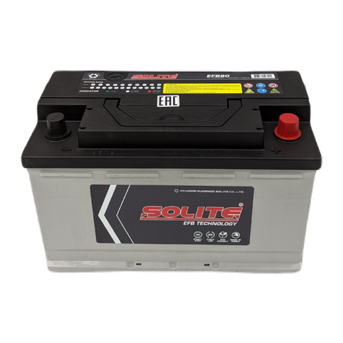 Автомобильный аккумулятор Solite EFB 80 Ач 740A обр. пол.  (315x175x190) Start Stop