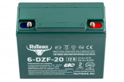Тяговый аккумулятор RuTrike 6-DZF-20 (180x76x170) 12V 22,5 Ач C20