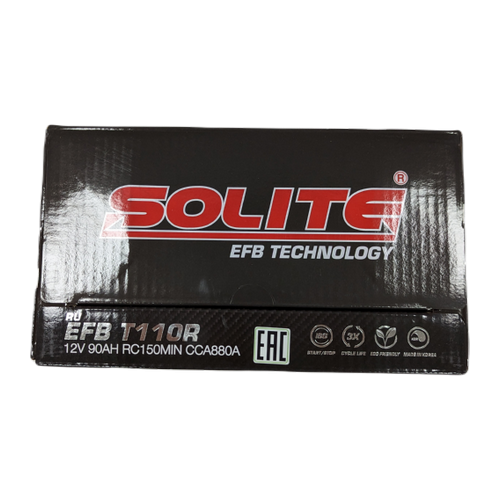 Автомобильный аккумулятор Solite EFB T110R Start-Stop (90L 880A 306x173x225)