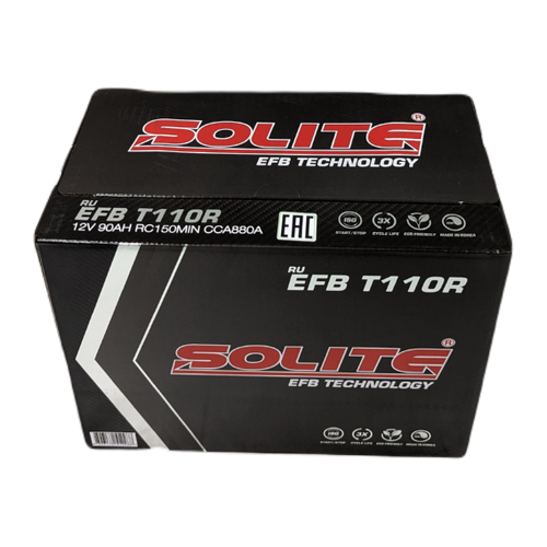 Автомобильный аккумулятор Solite EFB T110R Start-Stop (90L 880A 306x173x225)