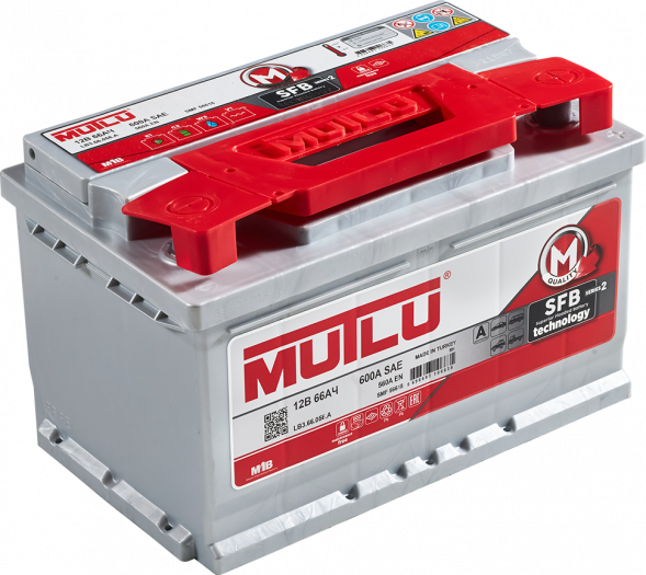 Автомобильный аккумулятор Mutlu SFB 2 56618 66 Ач 560A обр. пол. (278x175x175) LB3.66.056.A низкий