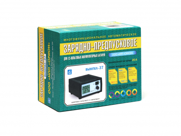 Зарядное устройство Вымпел 37 (автомат, 0-20А, 14,1/14,8/16В жк индикатор)