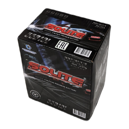 Автомобильный аккумулятор Solite Silver 55B19L 50 Ач 410А обр. (187x127x219) с бортиком