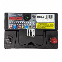 Аккумулятор Solite Silver 55B19L 50 Ач 410А обр. (187x127x219) с бортиком