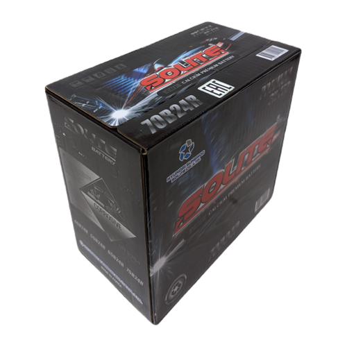 Автомобильный аккумулятор Solite Silver 70B24R 59 Ач 520А прям. пол. (236x128x220) узкие кл.