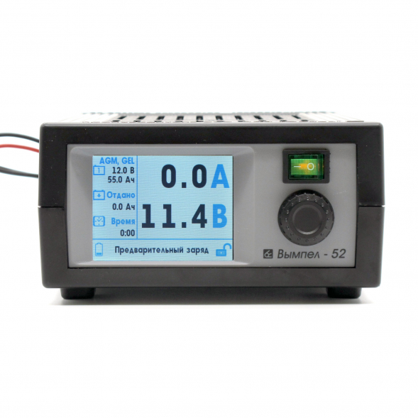 Зарядное устройство Вымпел 52 (автомат, 0,5-20А, 0,5-18В, 4-450Ач, жк индикатор)