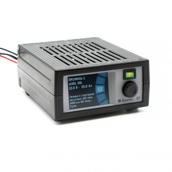 Зарядное устройство Вымпел 52 (автомат, 0,5-20А, 0,5-18В, 4-450Ач, жк индикатор)