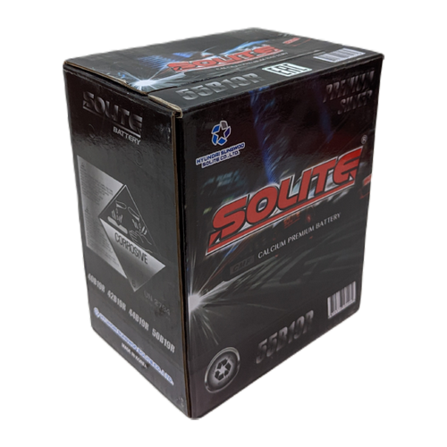 Автомобильный аккумулятор Solite Silver 55B19R 50 Ач 410А прям. пол. (187x127x219) с бортиком