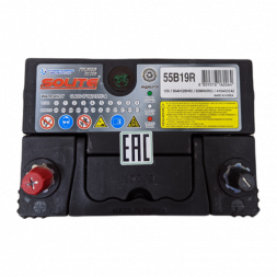 Аккумулятор Solite Silver 55B19R 50 Ач 410А прям. пол. (187x127x219) с бортиком