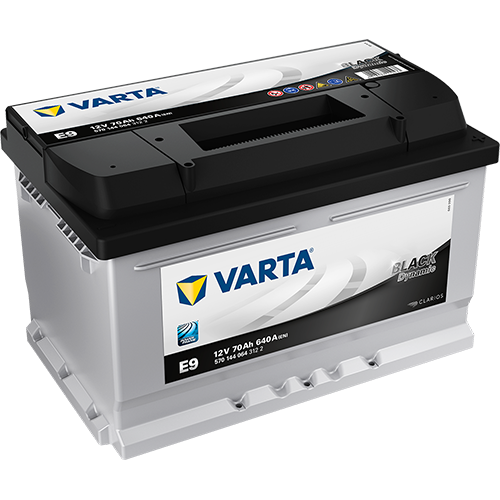 Автомобильный аккумулятор Varta Black Dynamic E9 70R 640A 278x175x175